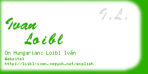 ivan loibl business card