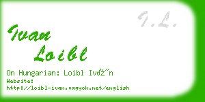 ivan loibl business card